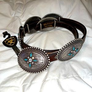 Ariat leather and concho belt